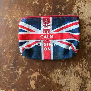 Rimmel London Make Up Bag! Keep Calm and Put Your Lipstick on! EUC